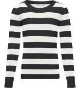 Kids Only Bluse - Strik - KogKarol - Black/Cloud Dancer