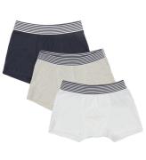 Petit Bateau Boxershorts - 3-pak - Sort/Hvid/Beige