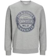 Jack & Jones Sweatshirt - JjJeans - Light Grey Melange