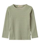 Wheat Bluse - Rib - Stig - Elm Green Stripe