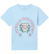 Stella McCartney Kids T-shirt - LyesblÃ¥ m. Rosa