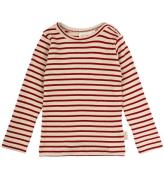 Petit Piao Bluse - Rib - Modal - Chili Pepper/Dark Offwhite