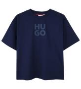 HUGO T-shirt - Medieval Blue m. Logo