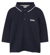 BOSS Polobluse - Navy m. Hvid