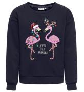 Kids Only Sweatshirt - KogYda - Xmas Life - Night Sky/Flamingo