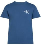 Calvin Klein T-shirt - Chest Monologo - Ensign Blue