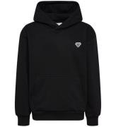 Hummel Hættetrøje - hmlJR Loose Hoodie - Sort m. Logo