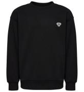 Hummel Sweatshirt - hmlJR Loose Crewneck - Sort m. Logo