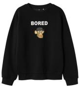 LMTD Sweatshirt - NlmAbrosso BoredOFD - Sort m. Print