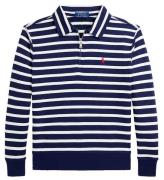 Polo Ralph Lauren Polobluse m. LynlÃ¥s - Navy/Hvidstribet