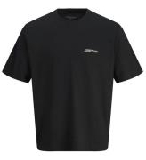 Jack & Jones T-shirt - JorIslington - Sort m. Print