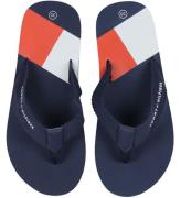 Tommy Hilfiger Klipklapper - Flag Print - BlÃ¥