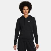 Nike Hættetrøje NSW Club Fleece - Sort/Hvid Kvinde